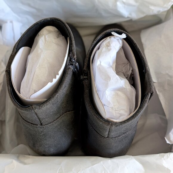 Abeo Melanie Leather Ankle Boots, Genuine Leather Dark Grey Booties, Size 7 - Picture 8 of 8